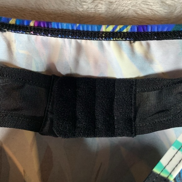 Swim Solutions Women's Swimsuit 12 Tankini‎ Top Tropical Blue Underwire Bra NWT - Picture 6 of 9